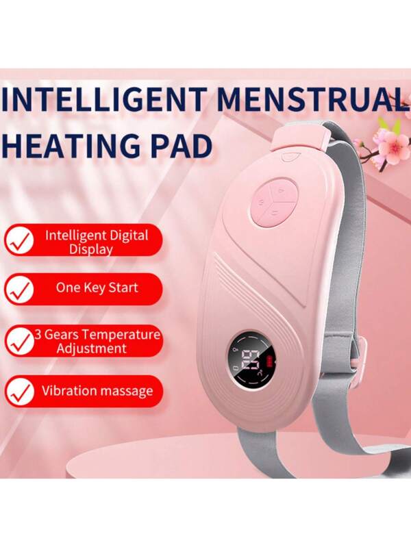 1 Pc Menstrual Heating Pad  Uterine Warmer Hot Massage Stomach Heating Pad For Ladies And Girls Multi-Speed Adjustable Abdominal Heating MassageR,Portable Cordless Heating Pad, Electric Waist Belt Device Type C