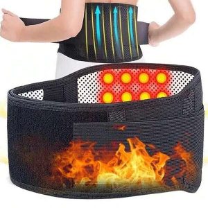 1PC Cbmmaker Adjustable Waist Tourmaline Self Heating Magnetic Therapy Back Waist Support Belt Lumbar Brace Massage Band Health Care Black