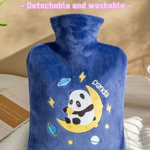 Hot Water Bottle With Plush Removable & Washable Cover, Quality Odorless PVC Inner Bag, Random Color Panda Baby 011