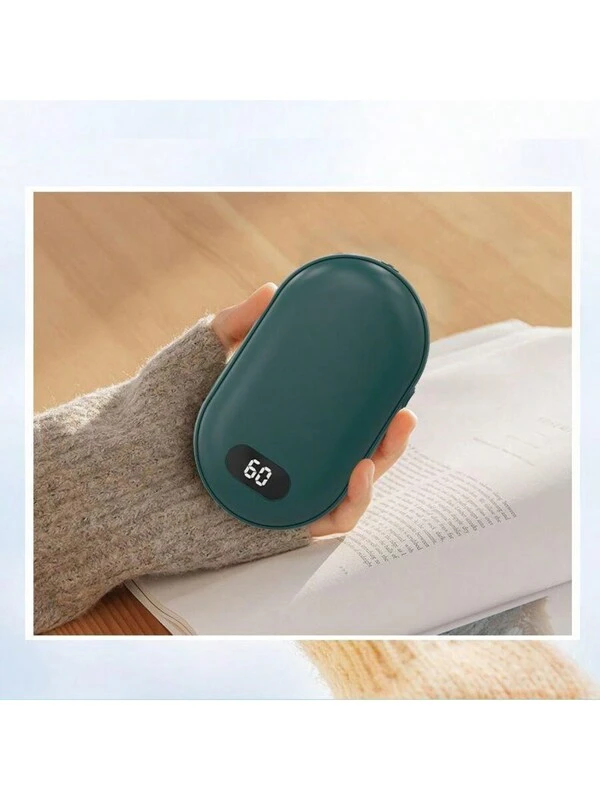 1pc Rechargeable Double-Sided Hand Warmer, 2 Heat Settings, One-Key Control, Compact & Portable Multicolor