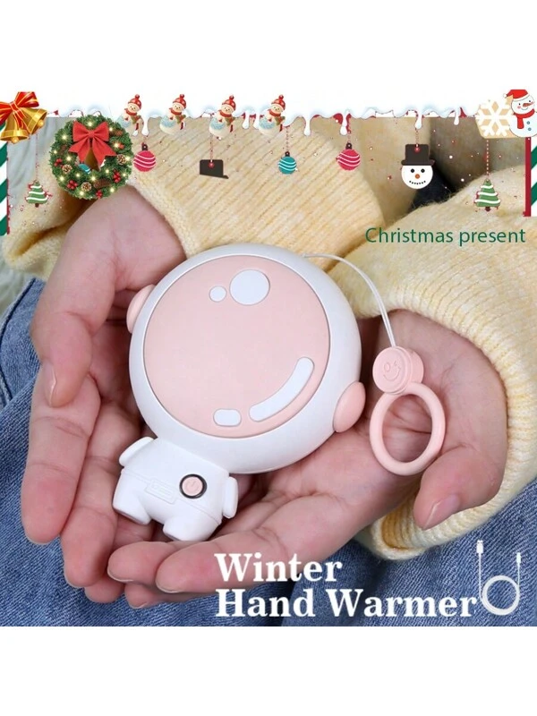 1pc Cute Astronaut Hand Warmer, Rechargeable USB Mini Portable Hand Warmer, 2-Speed Temperature, Portable Pocket Heater, Outdoor Camping, Warm Gift, Reusable Hand Warmer Multicolor