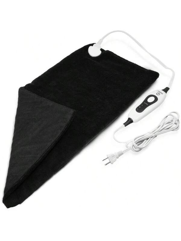 IReliev Plush Ultra-Soft Heating Pad, 24" X 12", Black, Temporary Pain Relief 1