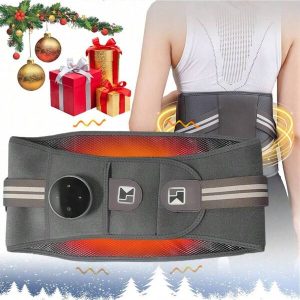 2-In-1 Massage & Heating Waist Belt, Wireless USB Chargeable Back Support Lumbar Massager With Electrical Heating For Warm Waist, Great Christmas Gift For Family & Friends Multicolor