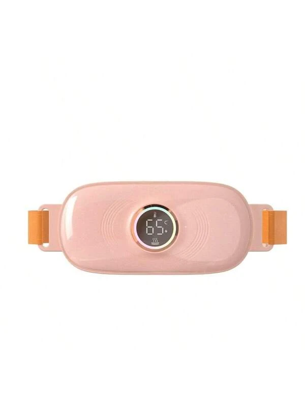 Intelligent Electric Heated Waist Belt, 4 Temperature Levels, Vibration & Heating Function Baby Pink